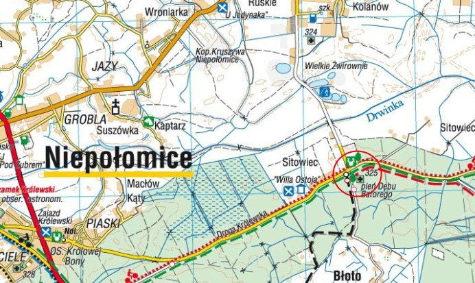Mapa - cmentarz wojenny nr 325 - Wola Batorska-Sitowiec